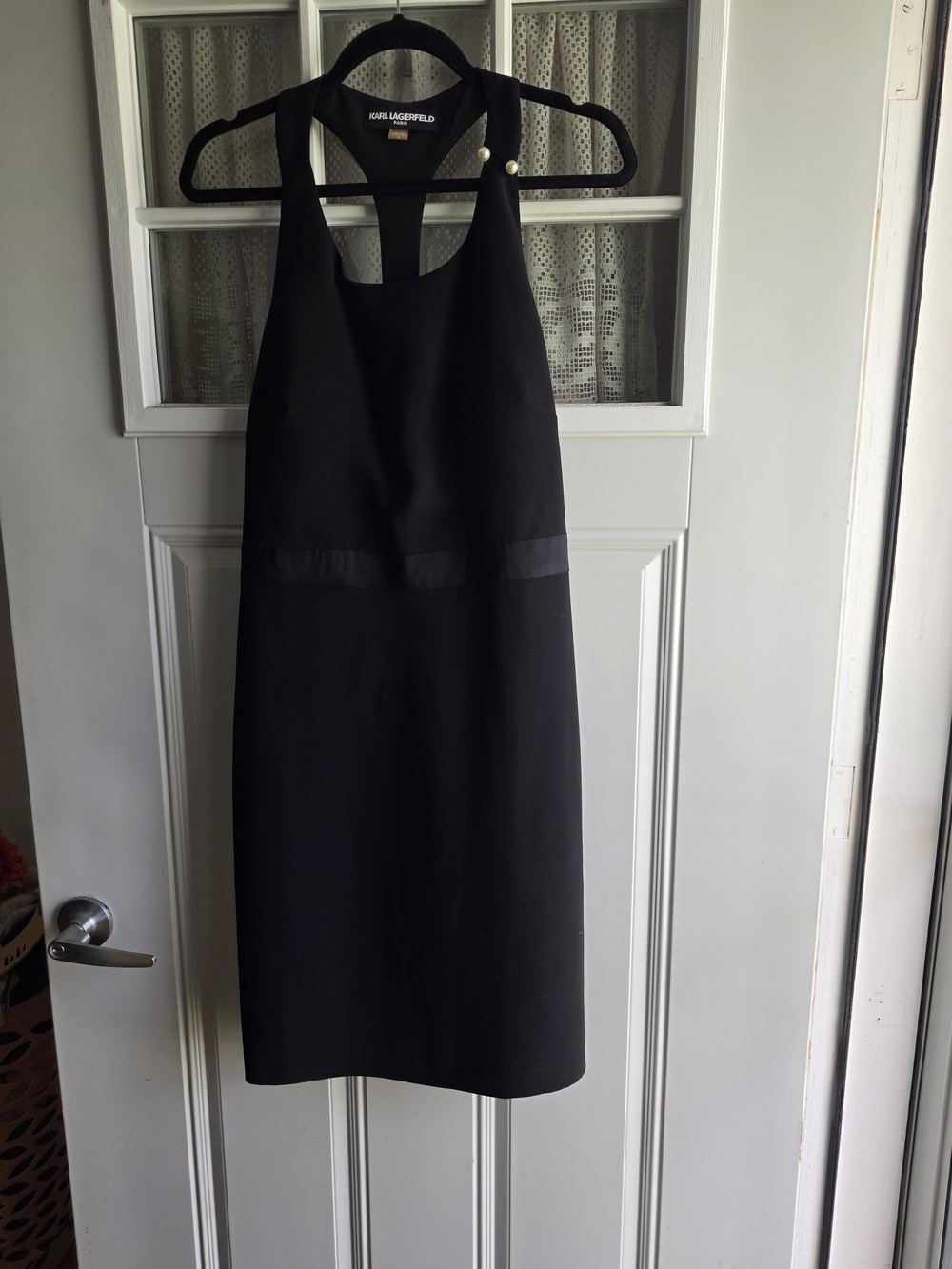 Karl Lagerfeld Black Racerback Midi Dress